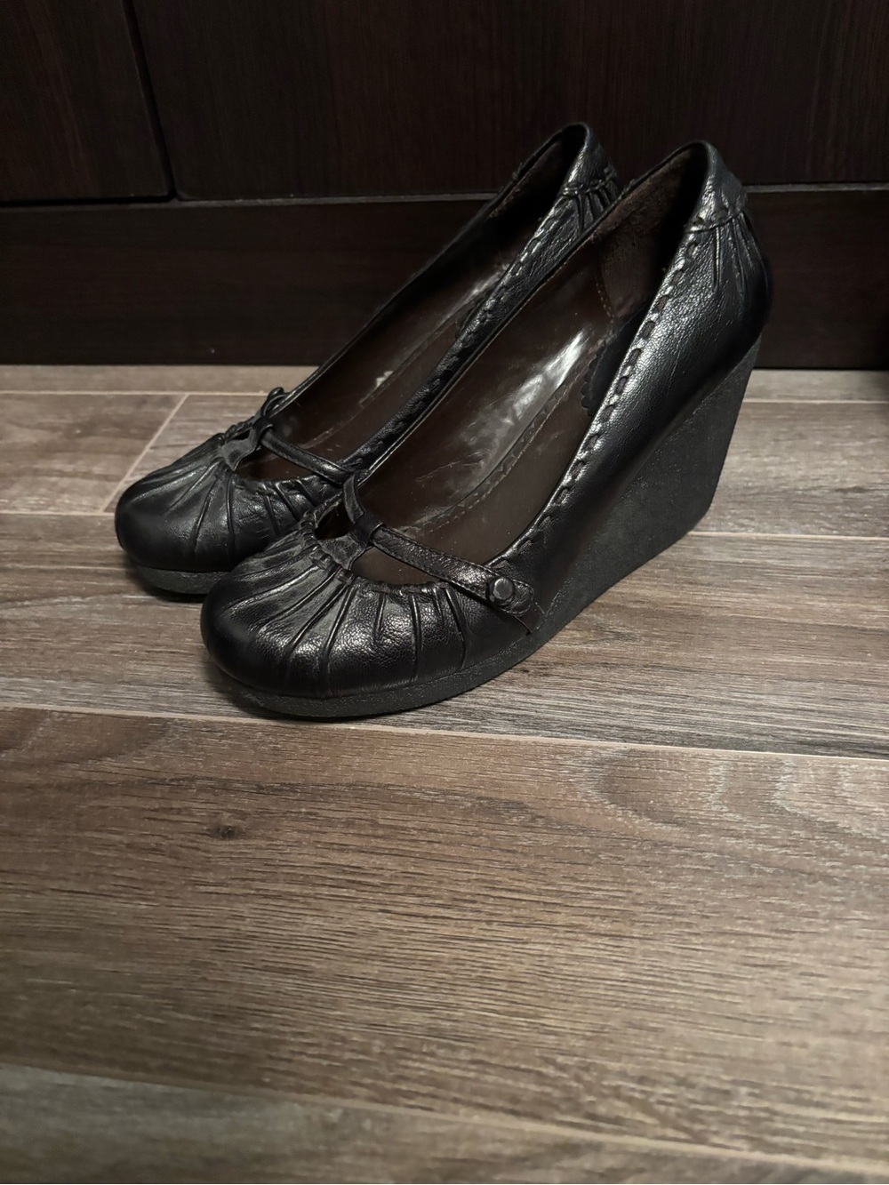 ALDO Classic Black Wedge Mary Jane Pumps - Women's